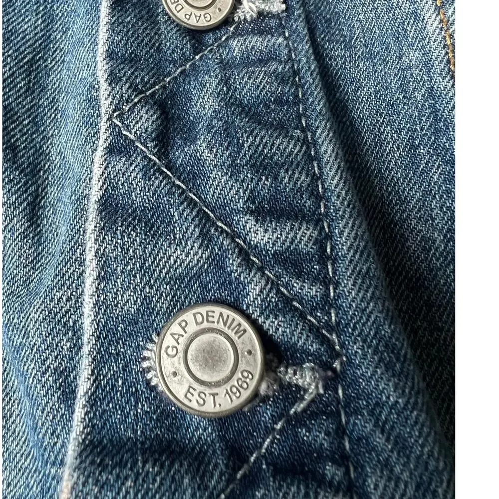 Boys Gap Denim Jacket, Small/8, Blue, Jean, 100% Cotton
